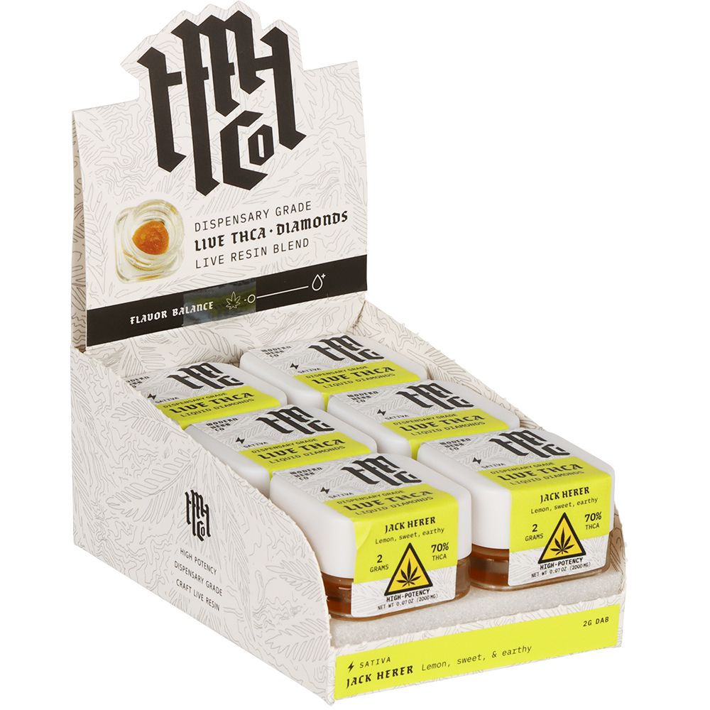 Dispensary Grade Live Resin THCA Dabs | 2g | 6ct Display