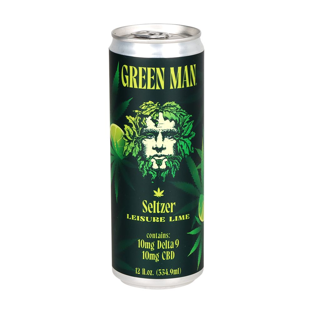 Green Man Nano Cannabis D9 Seltzer | Leisure Lime | 10mg D9 | 24ct Case