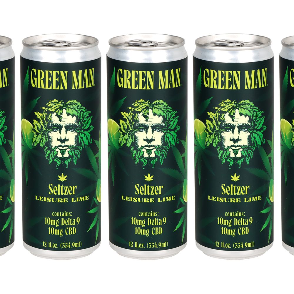 Green Man Nano Cannabis D9 Seltzer | Leisure Lime | 10mg D9 | 24ct Case